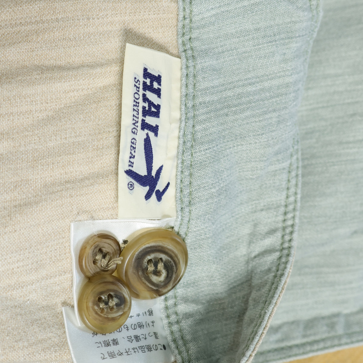 HAI SPORTING GEAR イッセイミヤケ★パッチワーク♪ジャンパースカート サイズM ベージュ×黄色×グレー系 無地 z22228