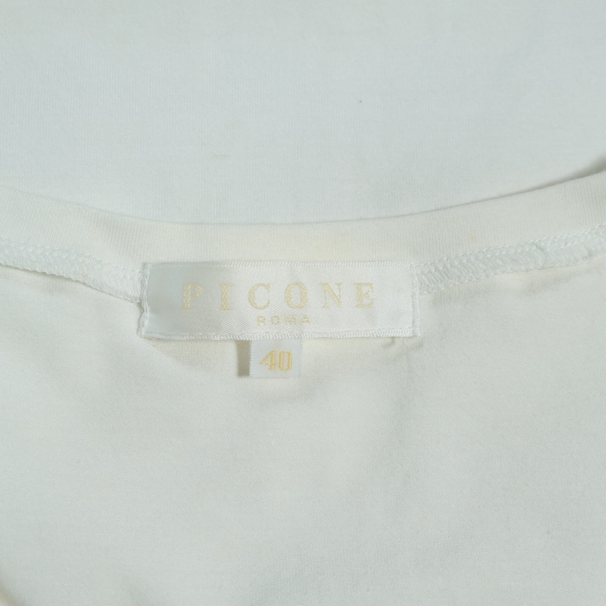 PICONE ピッコーネ★きらめくスパンコール♪ノースリーブカットソー サイズ40 白系 無地 z22750