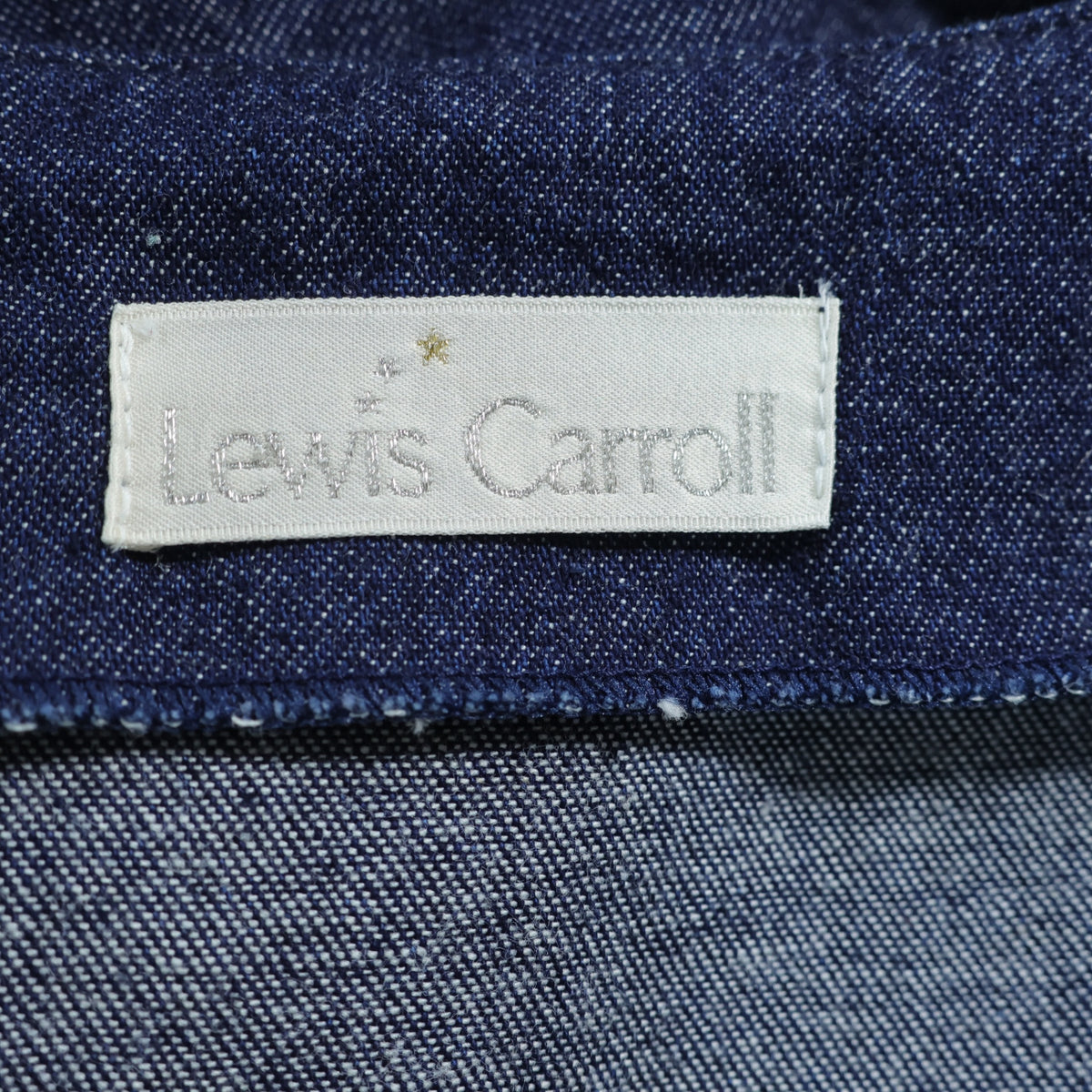 Lewis Carroll ルイスキャロル★リボン&フリル♪デニムのベスト 胸囲80 紺系 無地 z22449