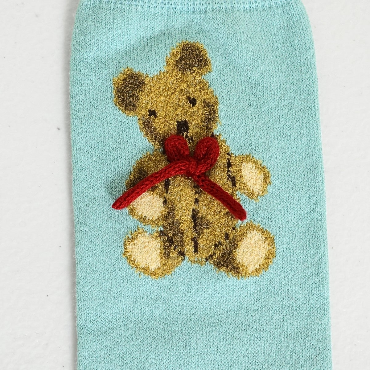 【美品】ピンクハウス★くまのぬいぐるみが可愛い!クルーソックス 靴下 テディベア ハッカ系 so363