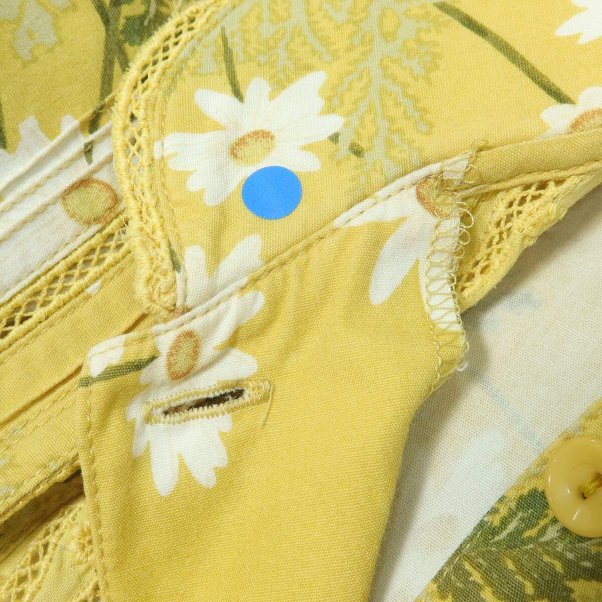 ワンダフルワールド カネコイサオ★はしごレース♪ひなぎくptワンピース 黄色系 ふんわりフォルム♪薄手 z20699