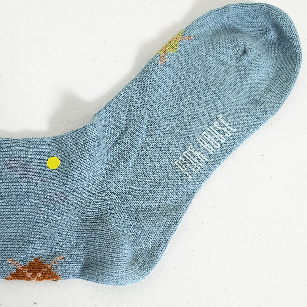 ピンクハウス★ロゴ入りソックス クルーソックス 靴下 水色系 so369