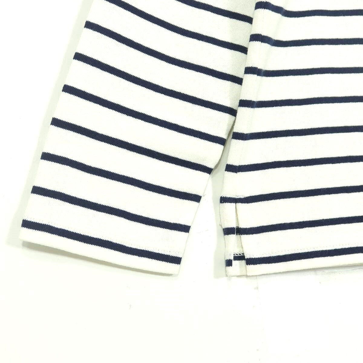 UNIQLOユニクロ★ベーシックなカットソー♪ボーダー 長袖 ロングTシャツ 大きいサイズL ユニクロ 濃紺系 z21143