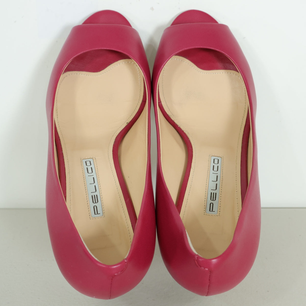 【美品】PELLICO ペリーコ★MAIA 革 上品 チャンキーヒール サイズ37  ピンク系　*sh175