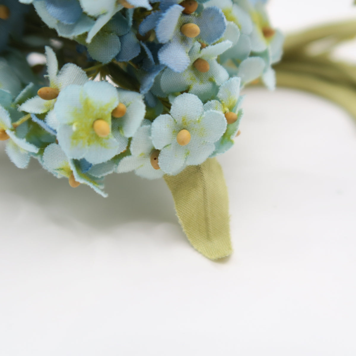 【美品】ピンクハウス★あじさいの花束♪豪華ブーケコサージュ ブルー系　＊ko074