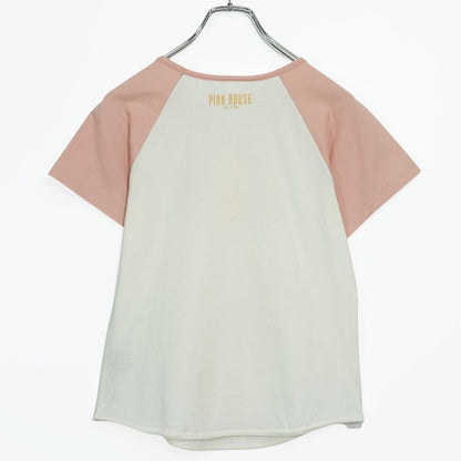ピンクハウス★半袖ラグランTシャツ♪キューピーデザインが可愛い♪サイズM ピンク系 z22685