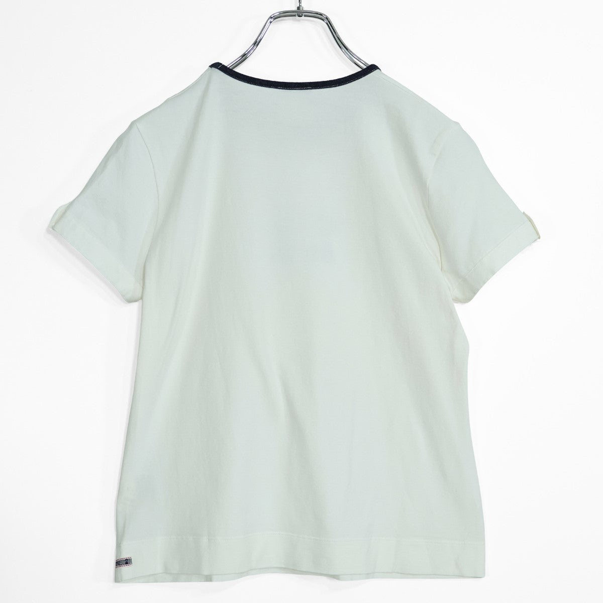 PICONE ピッコーネ★きらめくビーズ♪半袖カットソー Tシャツ　サイズ38 白系 無地 z22749