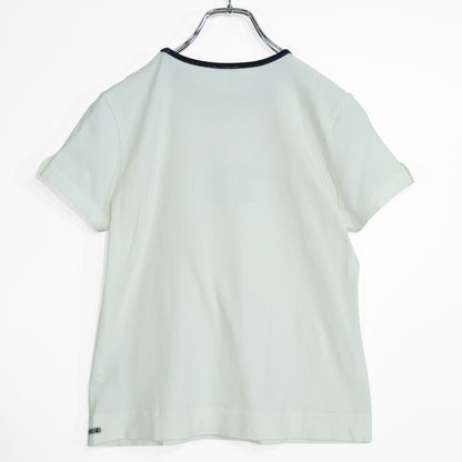 PICONE ピッコーネ★きらめくビーズ♪半袖カットソー Tシャツ　サイズ38 白系 無地 z22749