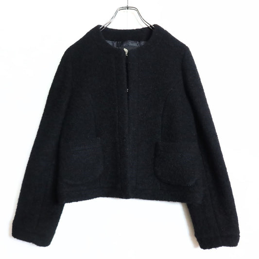 【極美品】ピンクハウス★もこもこジャケット♪サイズ3(M) 黒系 厚手 2023年製 z17254