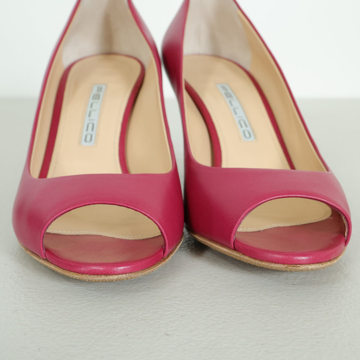 【美品】PELLICO ペリーコ★MAIA 革 上品 チャンキーヒール サイズ37  ピンク系　*sh175