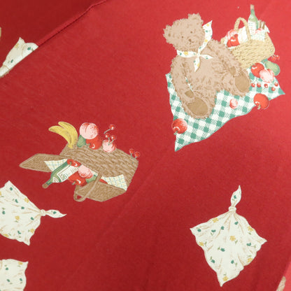 【新品タグ付】ピンクハウス★可愛い！くまさんピクニック テディベア 長傘60㎝ 赤系 ＊so135