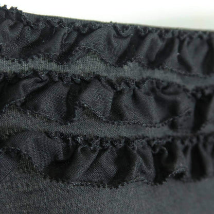【美品】ピンクハウス★可愛い！フリル、リボンいっぱい♪オーバーブラウス はおりもの 黒系 段々フリル z19586