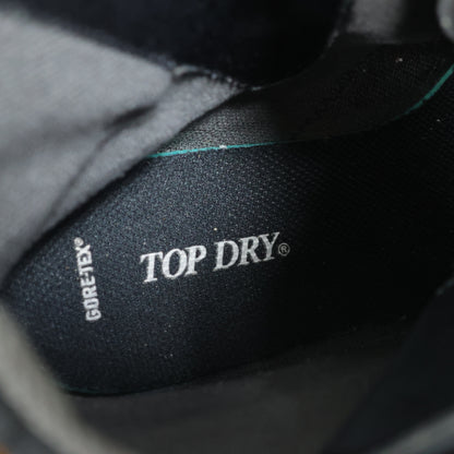 TOP DRY★レースアップブーツ  編み上げ サイドジップ ショートブーツ サイズ25.0EEE 黒系 sh242