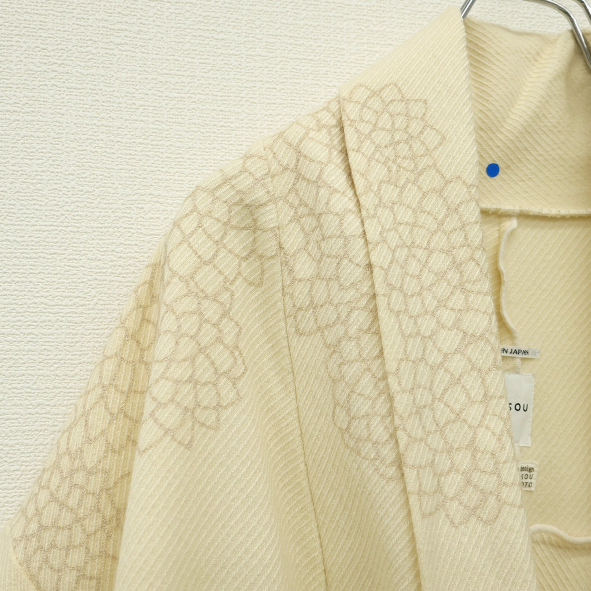 SOUSOU ソウソウ★小袖蘭陀 菊づくし はおり ロングカーディガン きなり系 厚手 z23175