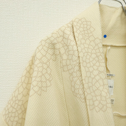 SOUSOU ソウソウ★小袖蘭陀 菊づくし はおり ロングカーディガン きなり系 厚手 z23175