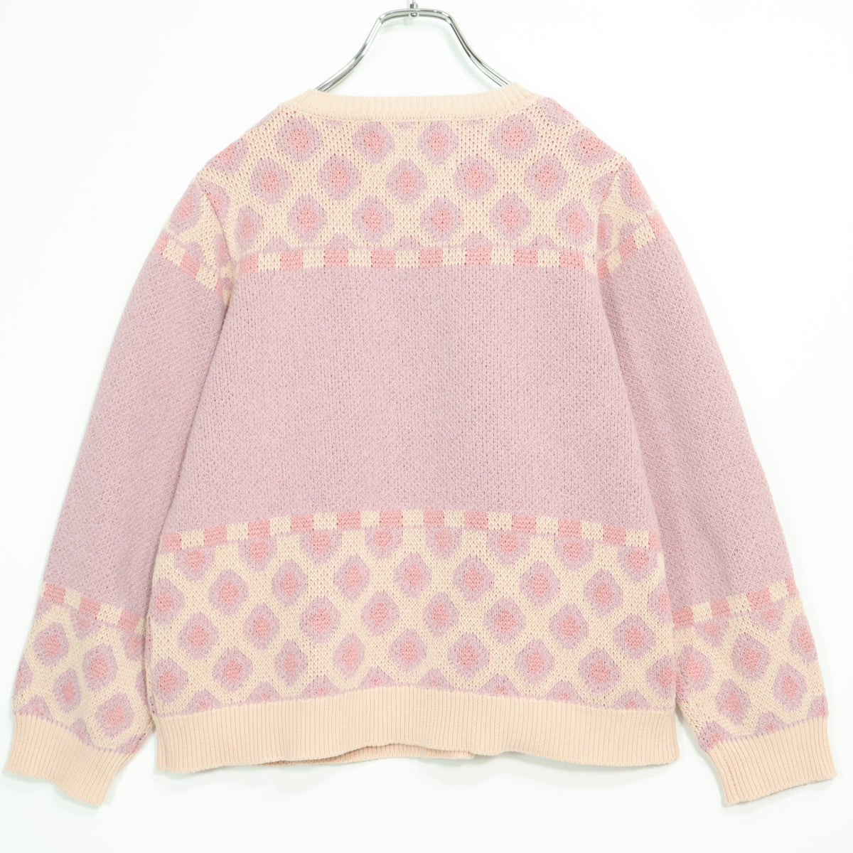 【美品】ピンクハウス★苺モチーフジャガードニット 長袖セーター ピンク系 2026年製 厚手 z22907
