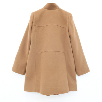 【美品】レリアン★上質カシミヤ100%♪スタンドカラーコート サイズ9 茶系 Aライン 無地 厚手 z23506