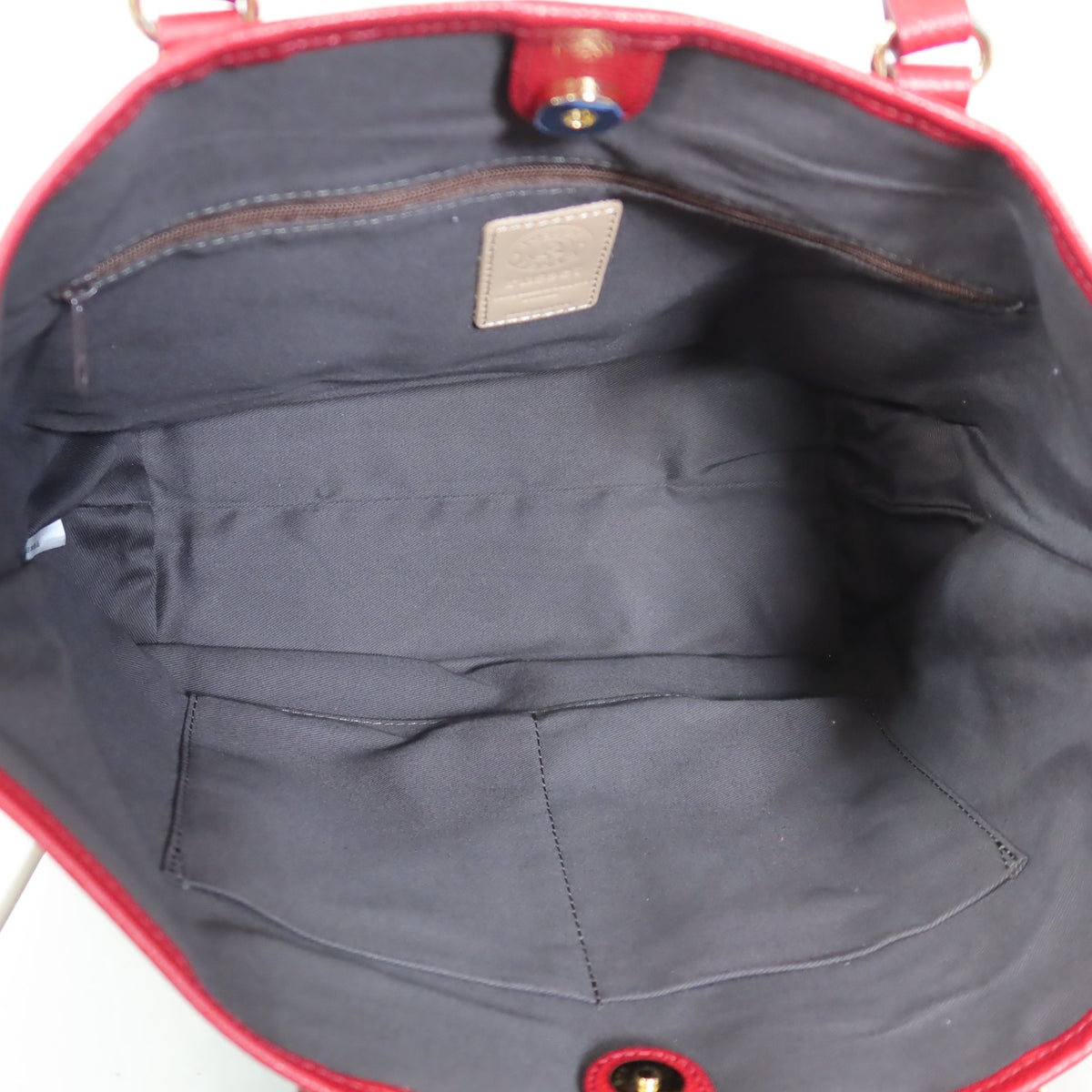 【美品】ラシットrusset★Lilyシリーズ 大人可愛い トートバッグ モノグラム A4収納可 ネイビー×ピンク ＊ba183