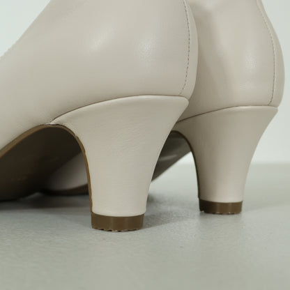 【新品タグ付！】リフレクト KOBE★本革パンプス ベージュ系 ゆったり3E 23.0cm sh184