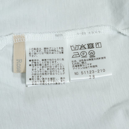 ローズティアラ★ミッキーマウス&さくらんぼ♪半袖カットソー Tシャツ サイズ38 白系 無地 z22762