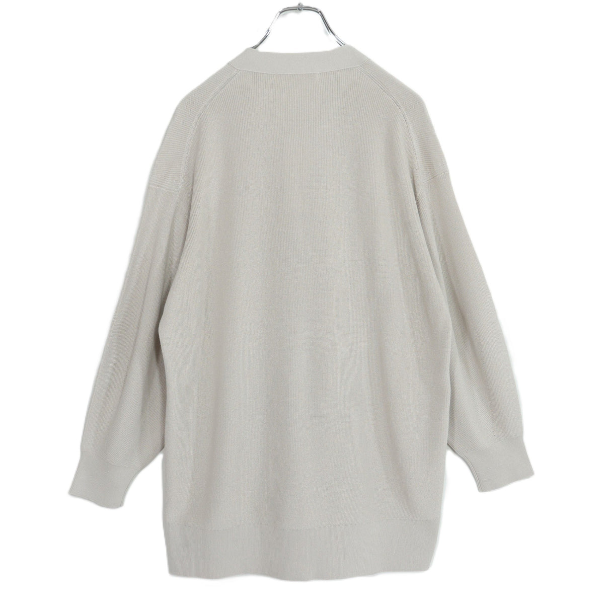 【極美品】23区★洗練された大人ベーシック♪ニット カーディガン 大きいサイズ46 グレージュ系 z21428