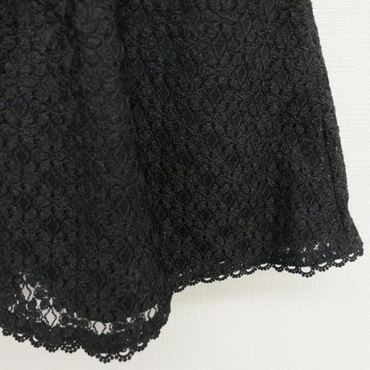 メゾピアノ★総レース♪リボン付ノースリーブワンピース サイズ110 黒系 ふんわり♪z23381