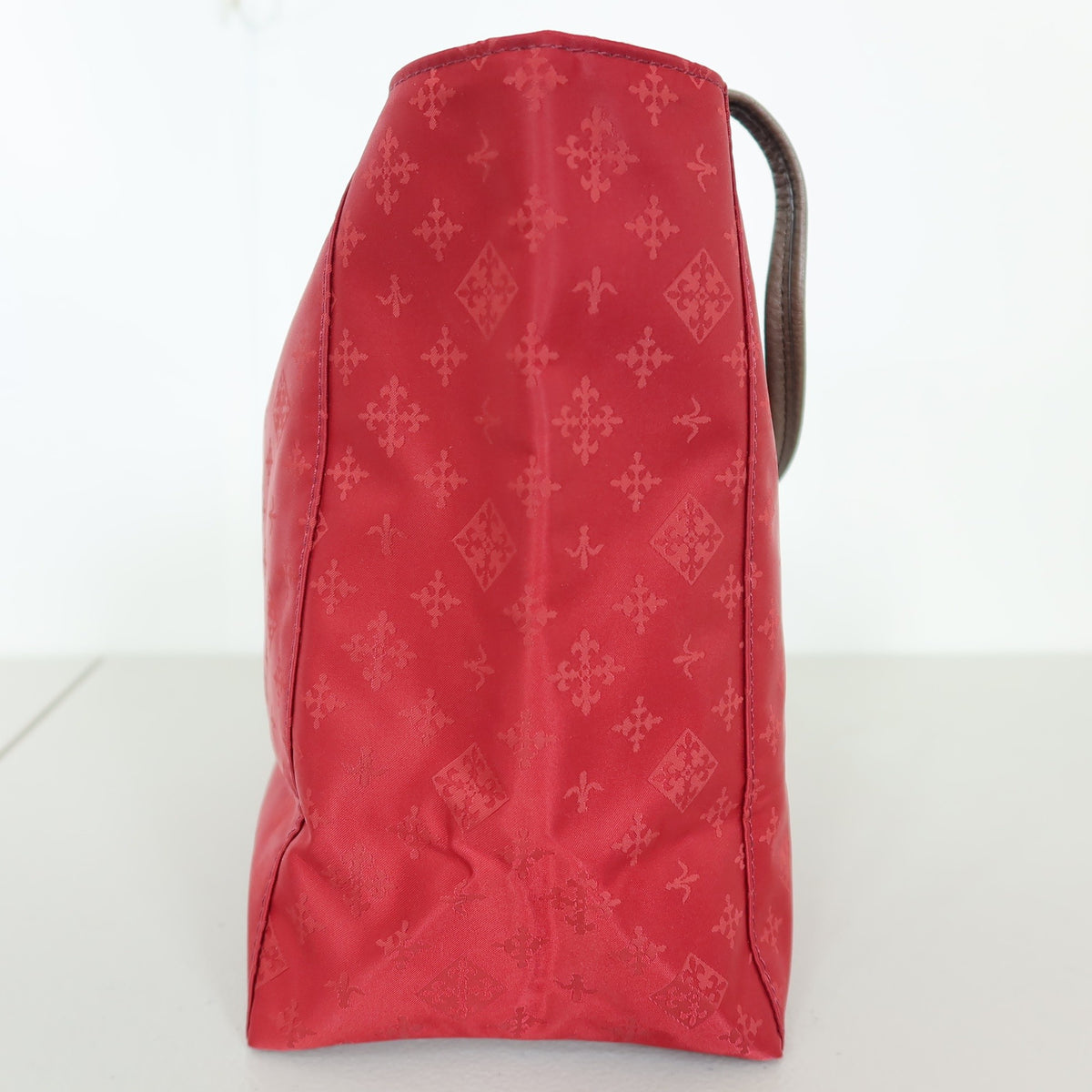 【新品：紙タグ】russet ラシット★大人可愛い！ ミニパレット トートバッグ モノグラム 軽量 深みレッド系 ＊ba182