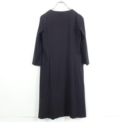 【美品】レリアン★大人フェミニンワンピース サイズ9 黒みがかった紫系 重ね着風♪フォーマル z17739