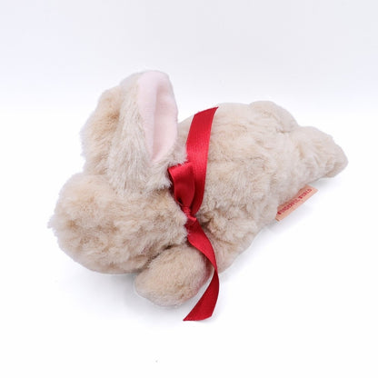 【美品】ワンダフルワールド カネコイサオ★ とびうさぎブローチ  コサージュ うさぎ ぬいぐるみ ベージュ系 ko121