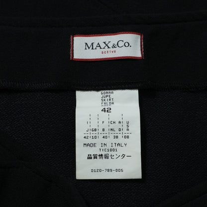 マックスアンドコー♪切替ラインデザイン♪シンプル 膝丈 スカート サイズ42 黒系 z22233