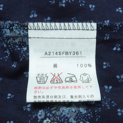 【美品】ピンクハウス★幻想的な小花リースが美しい！ 長袖チュニック・ミニワンピース 紺系 z19563