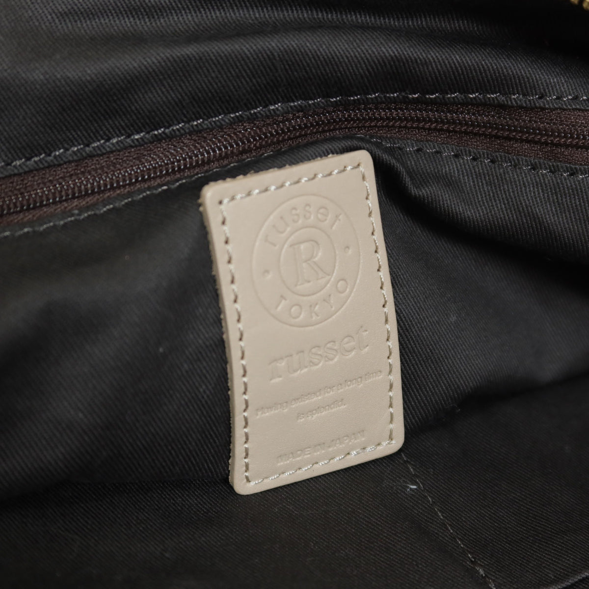 【美品】russet ラシット★大人可愛い！ 大きめポケット 2WAYバッグ  斜め掛けOK  ネイビー系　＊ba187