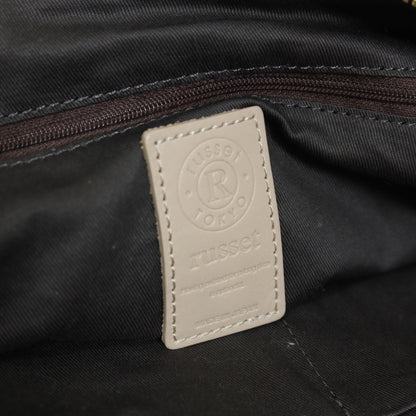 【美品】russet ラシット★大人可愛い！ 大きめポケット 2WAYバッグ  斜め掛けOK  ネイビー系　＊ba187