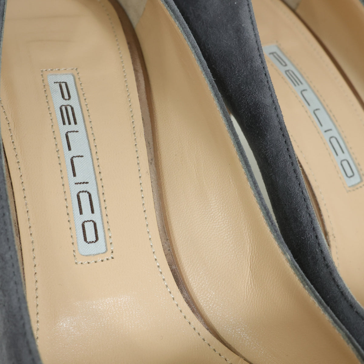 【美品】PELLICO ペリーコ ★ANDREA80SC スエード ヒール サイズ37(24.0cm)  グレー系 sh173
