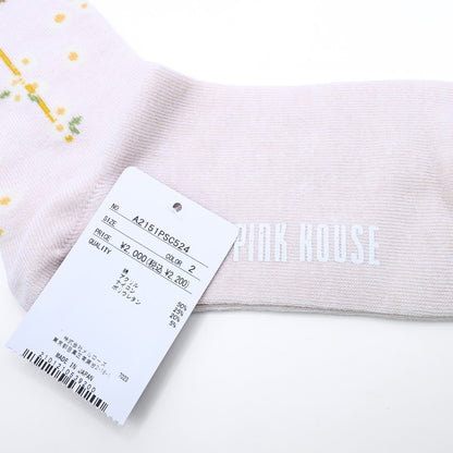 【タグ付き美品】ピンクハウス★ メリーゴーランド 白馬 猫 靴下 キッズ18㎝ ピンク系 *so320