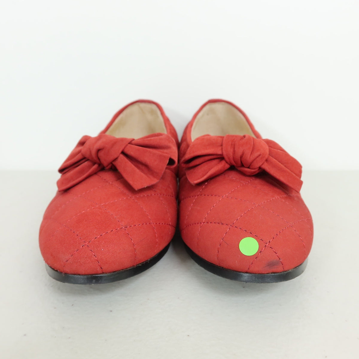 ピンクハウス★キルティング リボン付き♪フラットパンプス サイズS 赤系 ＊sh155