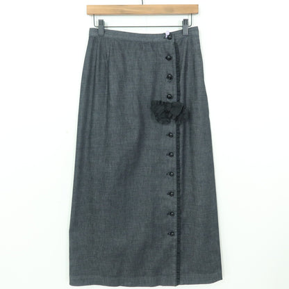 【美品】インゲボルグ★セットアップ♪大人可愛い フリル使い 3WAY ジャケット スカート 大きいサイズL 黒系 z20395