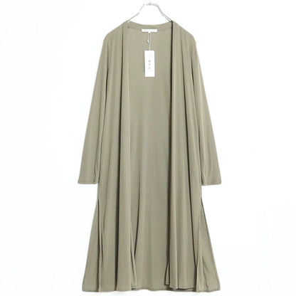 【極美品】23区★さらさら涼しい♪ UVカット仕様のロングカーディガン サイズ38 サンドベージュ系＊ z18377