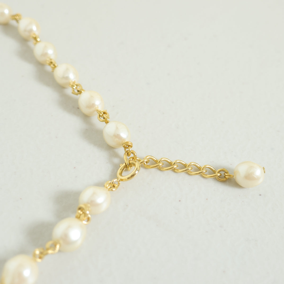インゲボルグ★ロングネックレス パール ビジュー ゴールド アクセサリー ヴィンテージ風 ゴールド系 so452