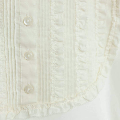ピンクハウス★♪ピコフリルたっぷり♪華やかな長袖カットソー レイヤード ブラウス サイズ3(M) 白系 z20396