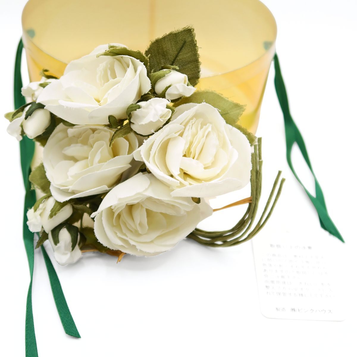 【美品】ピンクハウス★豪華！白薔薇のブーケコサージュ オフ白系 ローズ 花束＊ko069