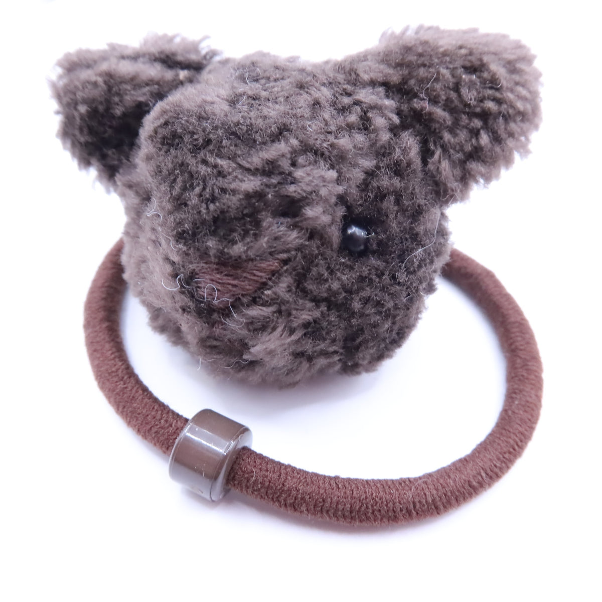 【未使用】ベビーピンクハウス ★可愛い！ツイン顔くまモチーフ ヘアゴム 2個セット ブラウン系 テディベア＊so171