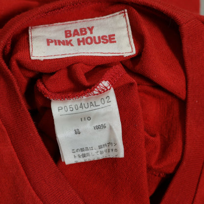 ベビーピンクハウス★キューピーpt♪七分袖カットソー サイズ110 赤系 親子コーデに♪z22494