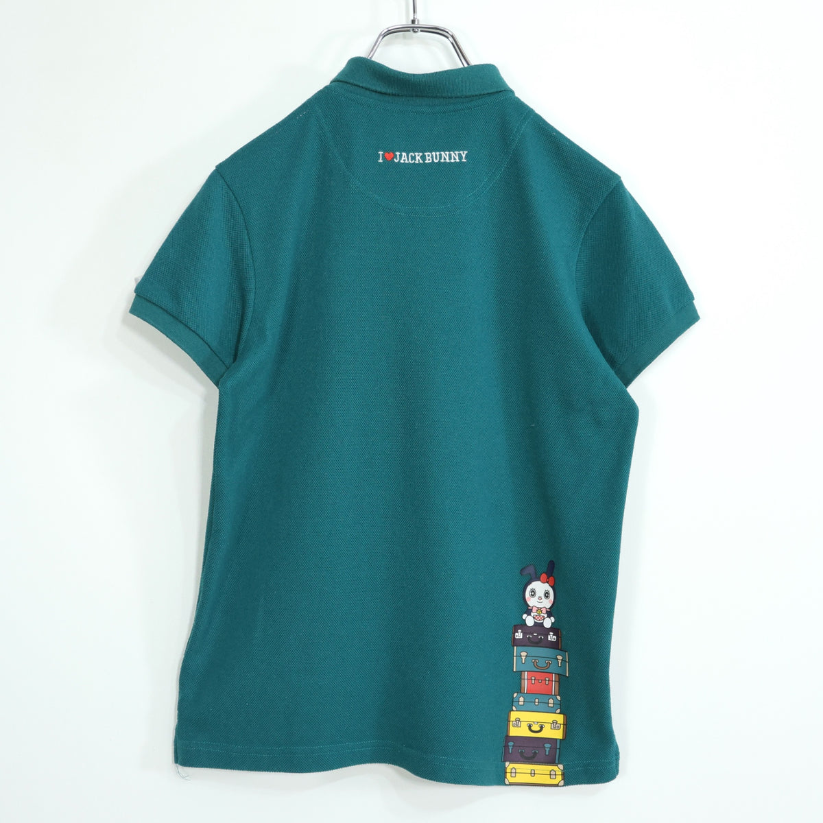 ジャックバニー Jack Bunny!!★ドラえもん コラボ 半袖ポロシャツ ゴルフウェア サイズ2 グリーン系 z22988