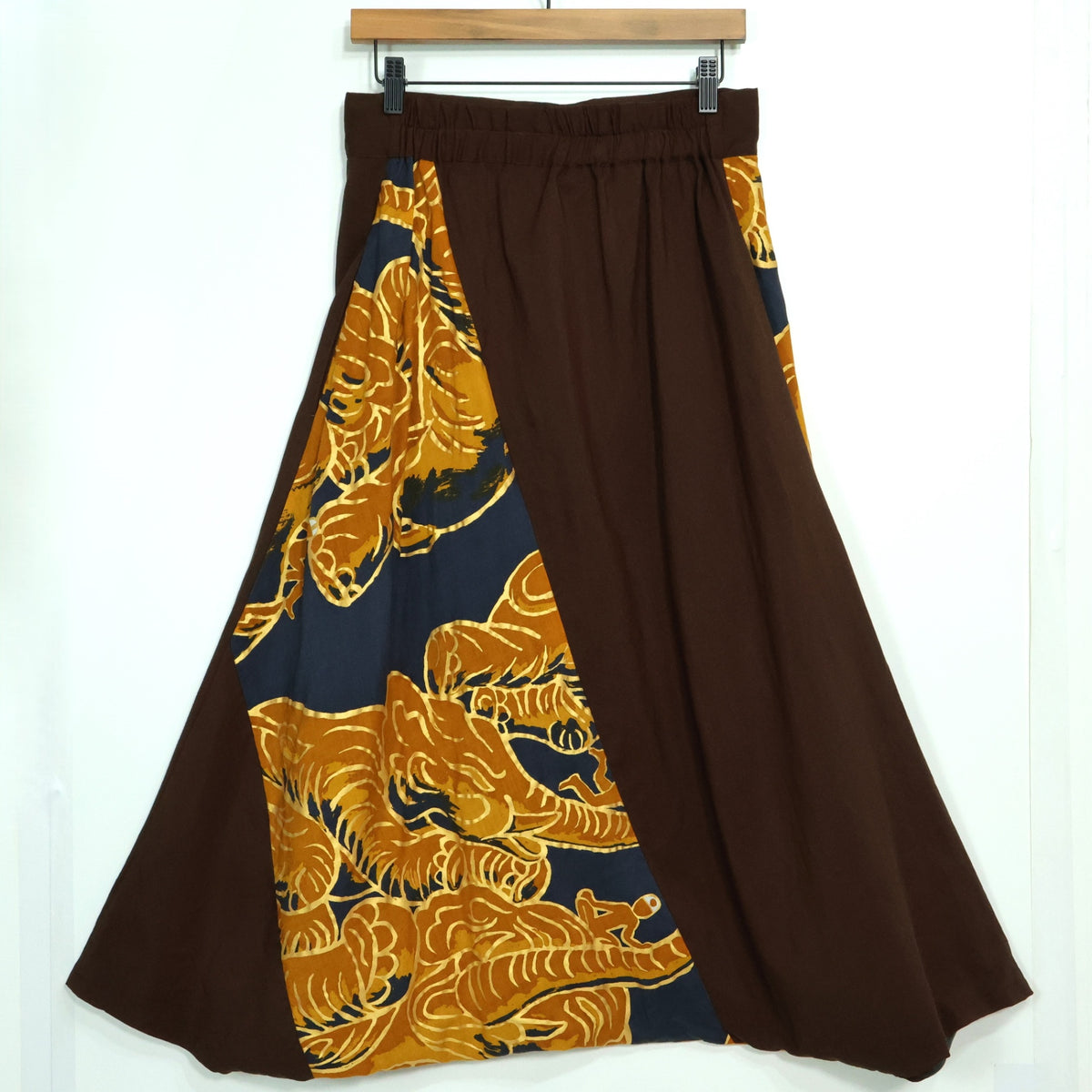 【美品！】ソウソウ SOUSOU★豪華な和柄が素敵♪ 富士 サルエルパンツ キーヤンコラボ ぞう サイズM 茶色系 z22897