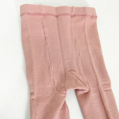 【美品】ベビーピンクハウス★ロゴタイツ キッズ 女の子  くすみピンク Lサイズ ピンク系 so387