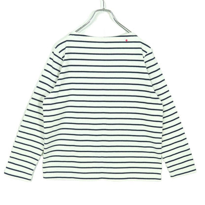 UNIQLOユニクロ★ベーシックなカットソー♪ボーダー 長袖 ロングTシャツ 大きいサイズL ユニクロ 濃紺系 z21143