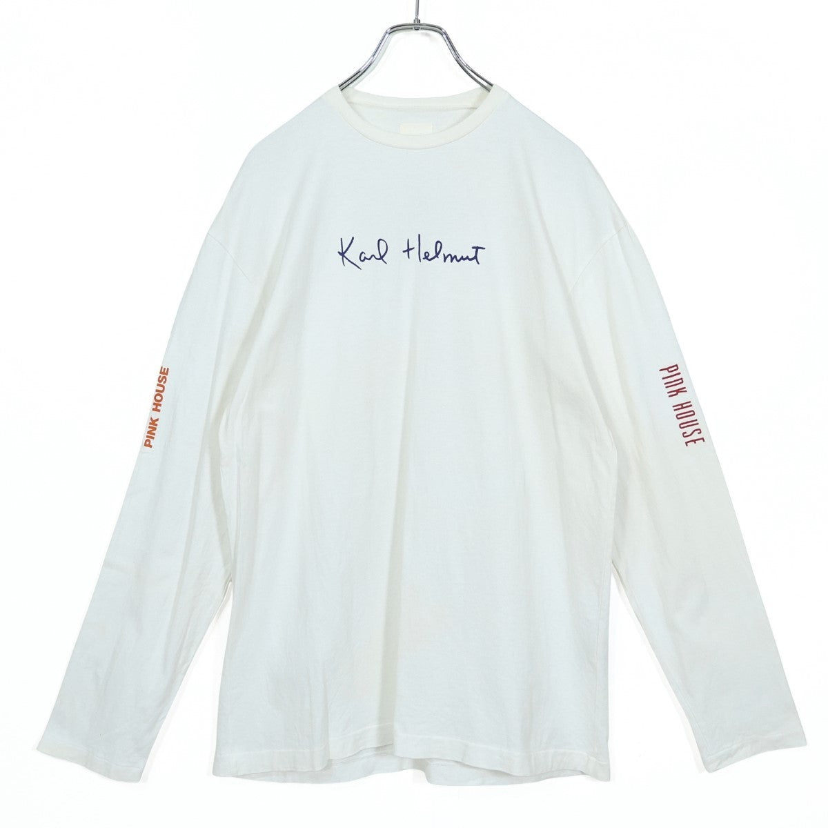 カールヘルム★ロゴプリントが印象的♪ 長袖カットソー・Tシャツ ピンクハウスロゴpt 白系 z22524