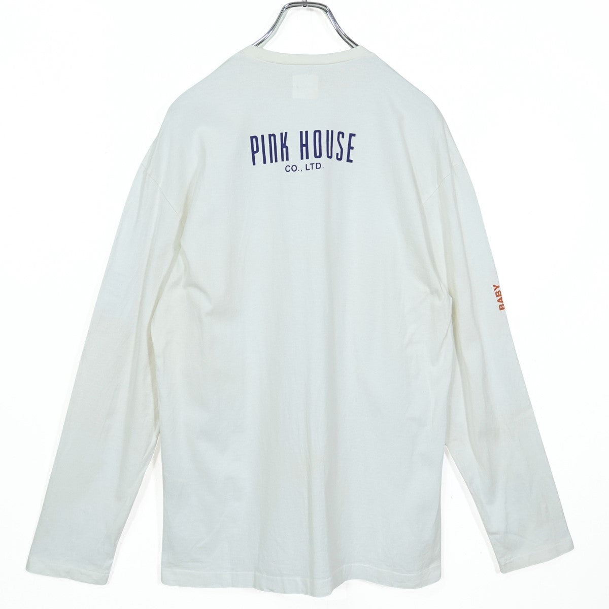 カールヘルム★ロゴプリントが印象的♪ 長袖カットソー・Tシャツ ピンクハウスロゴpt 白系 z22524