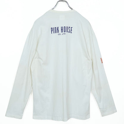 カールヘルム★ロゴプリントが印象的♪ 長袖カットソー・Tシャツ ピンクハウスロゴpt 白系 z22524